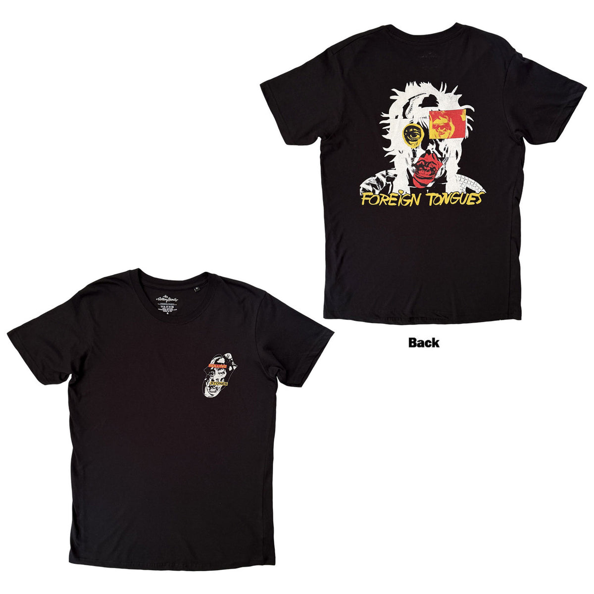 THE ROLLING STONES Attractive T-Shirt, Foreign Tongues Pocket Logo