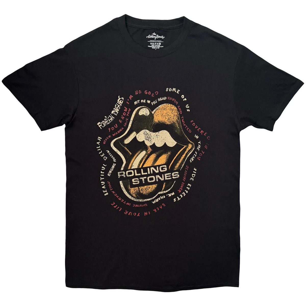 THE ROLLING STONES Attractive T-Shirt, Foreign Tongues