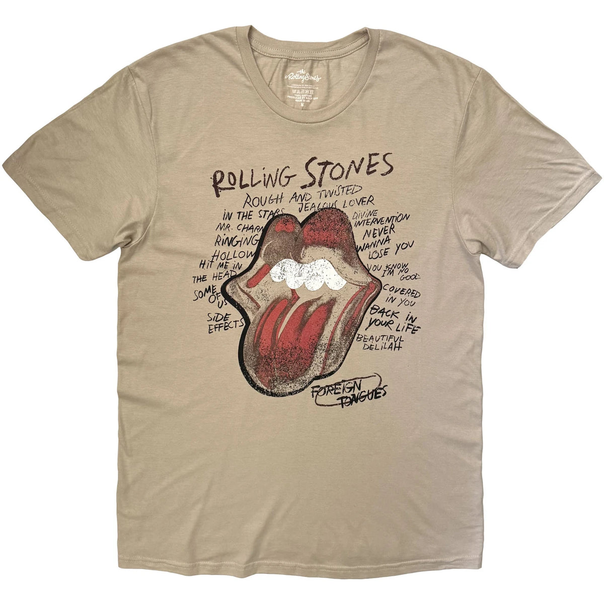 THE ROLLING STONES Attractive T-Shirt, Foreign Tongues