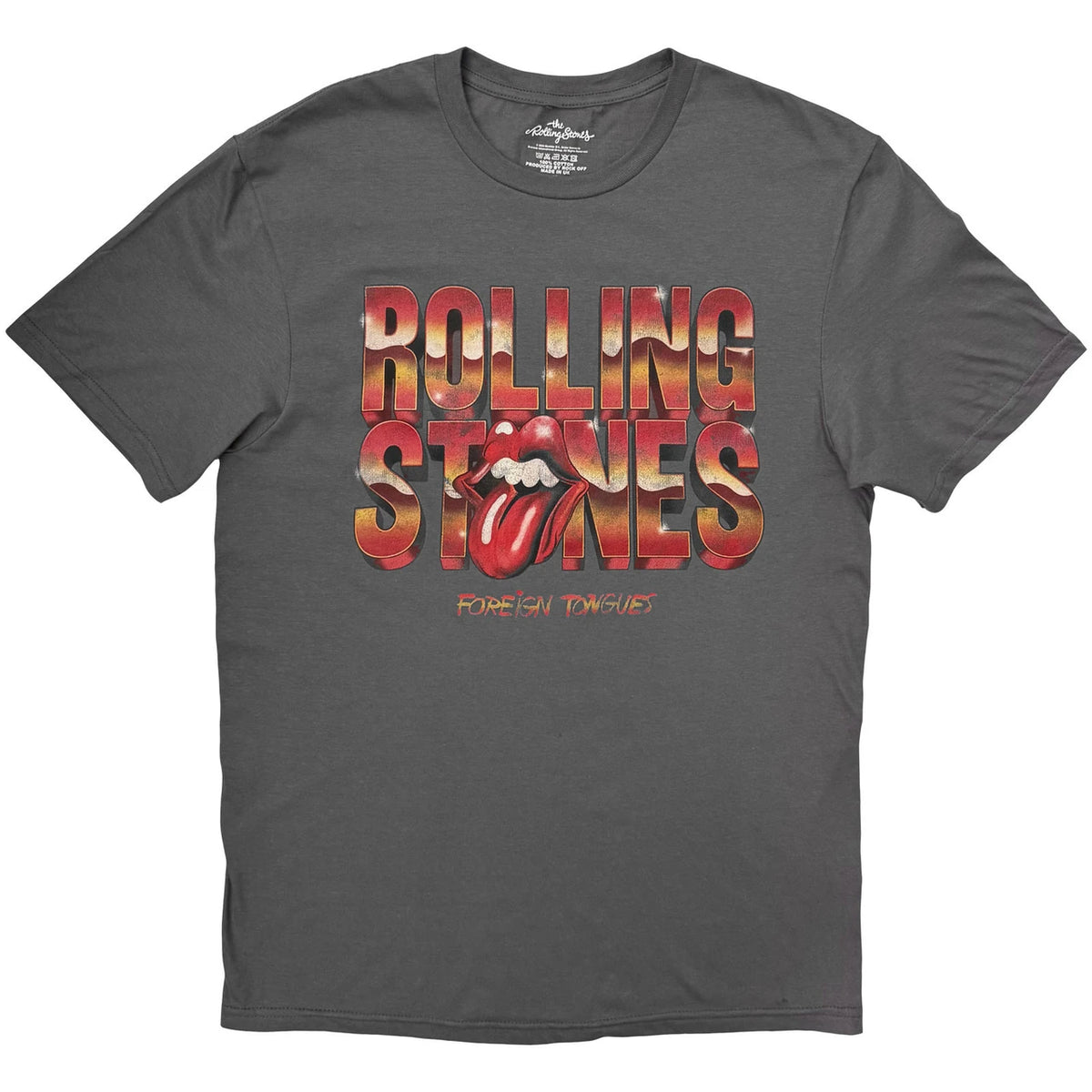 THE ROLLING STONES Attractive T-Shirt, 3D Foreign Tongues Logo