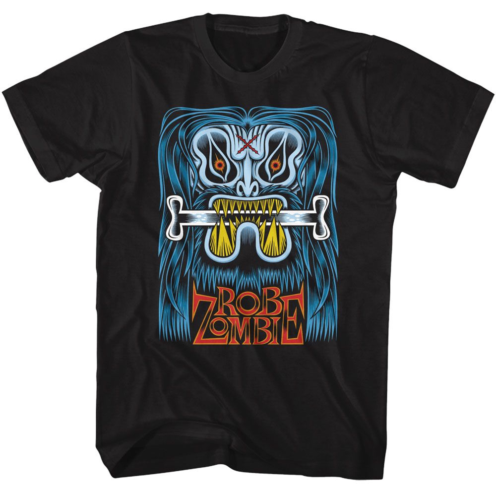 ROB ZOMBIE Eye-Catching T-Shirt, Blue Beast