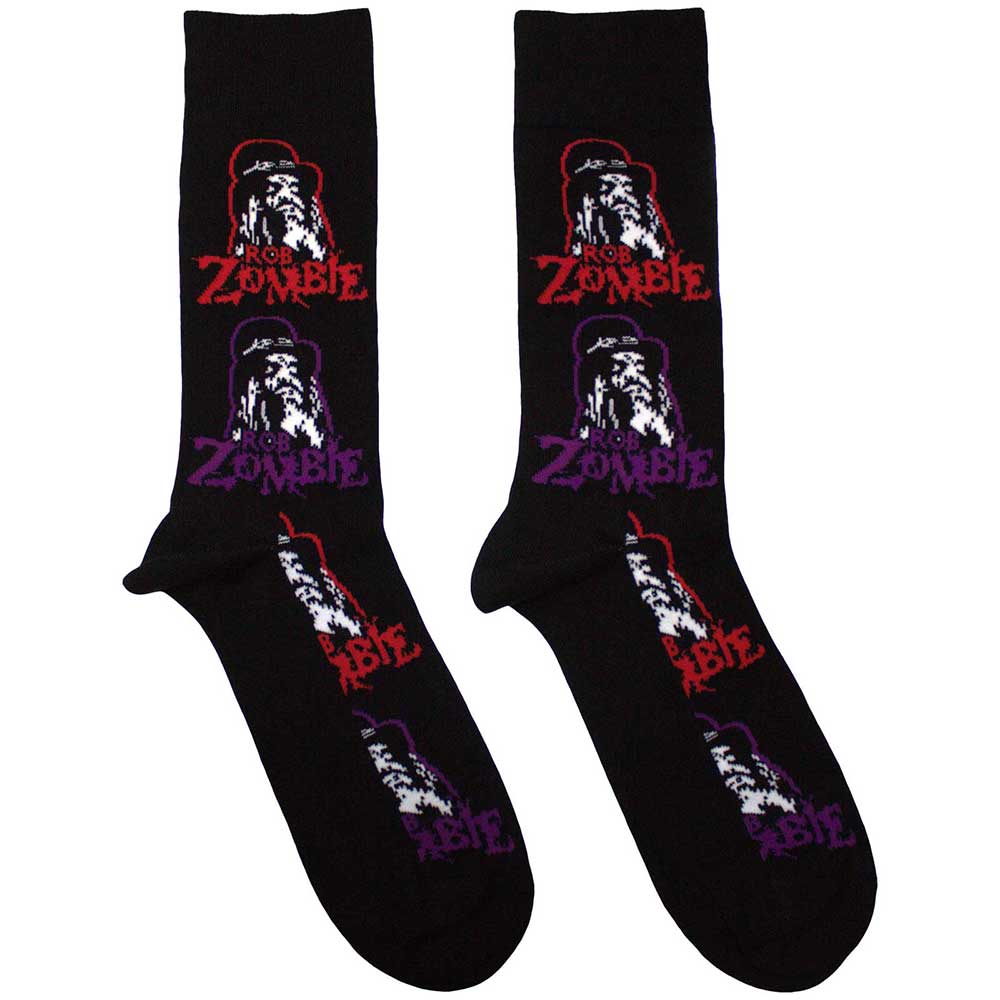 ROB ZOMBIE Unisex Ankle Socks, Multicolour Repeats