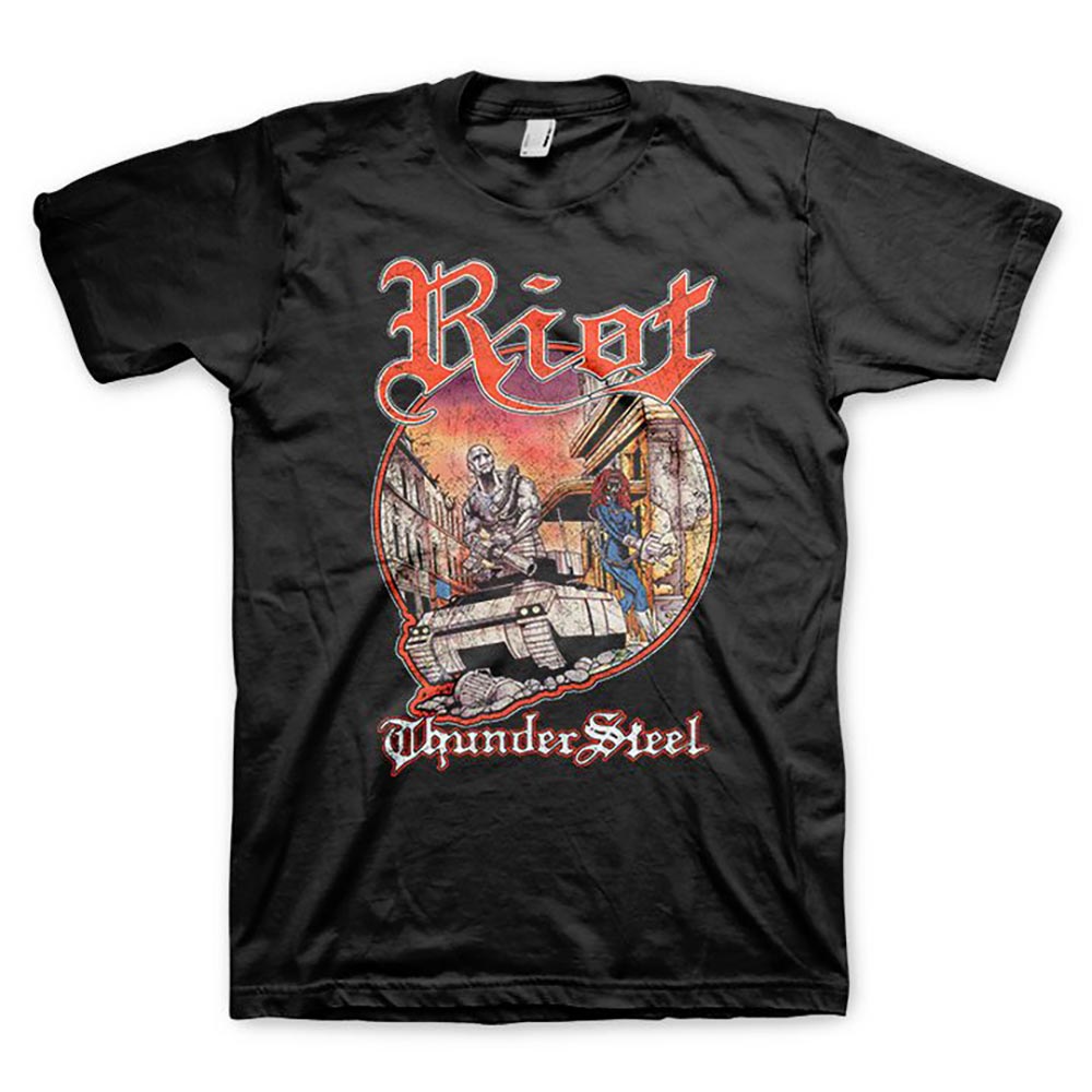 RIOT V Powerful T-Shirt, Thunder Steel Black