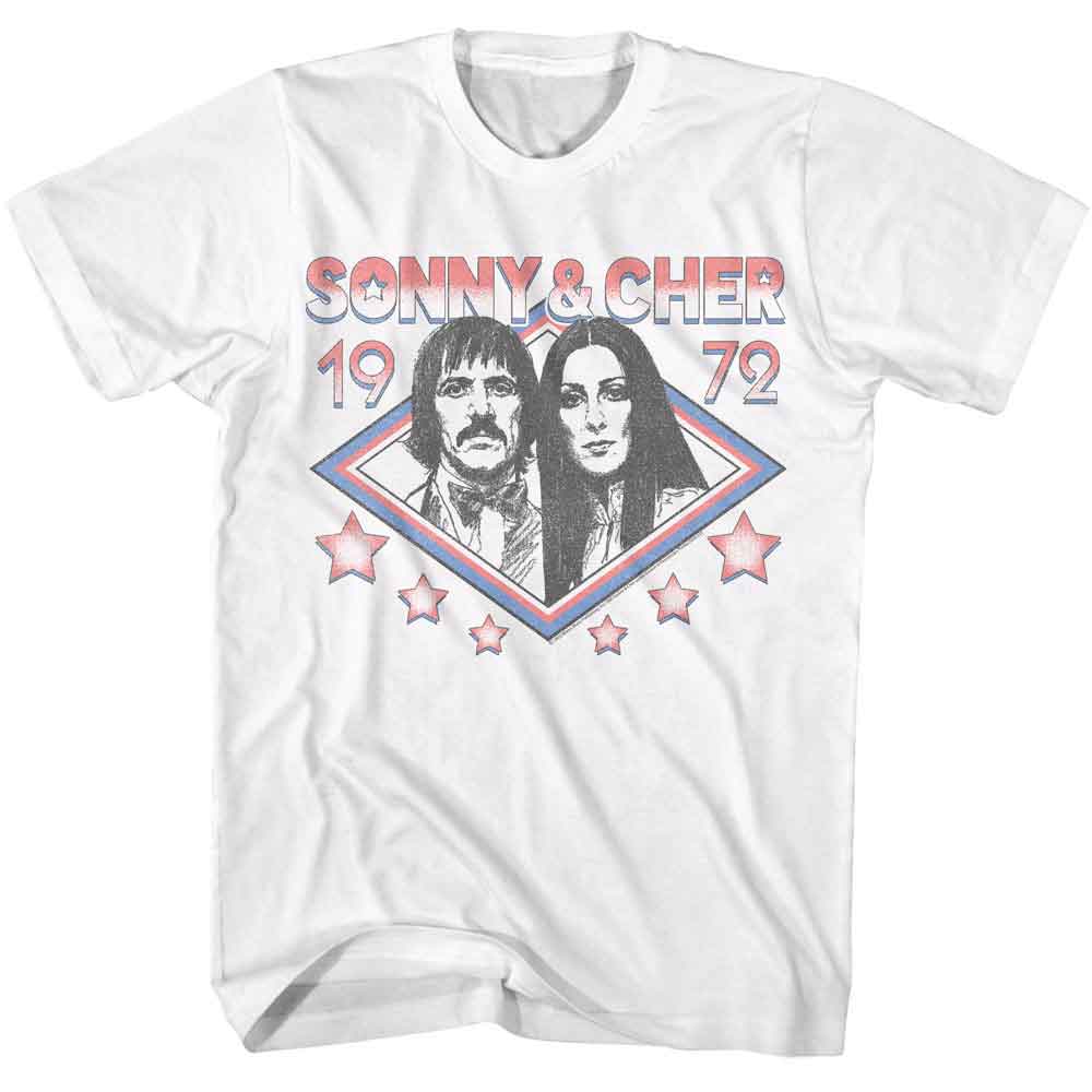 SONNY AND CHER Eye-Catching T-Shirt, 1972 STARS