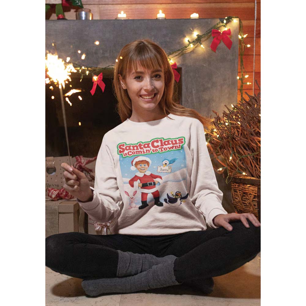 SANTA CLAUS IS COMING TO TOWN Premium Sweatshirt, Characters