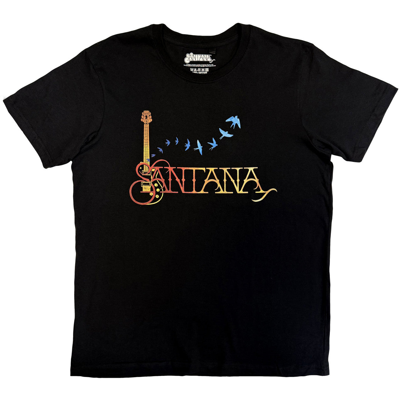 SANTANA Attractive T-Shirt, Guitar &amp; Birds