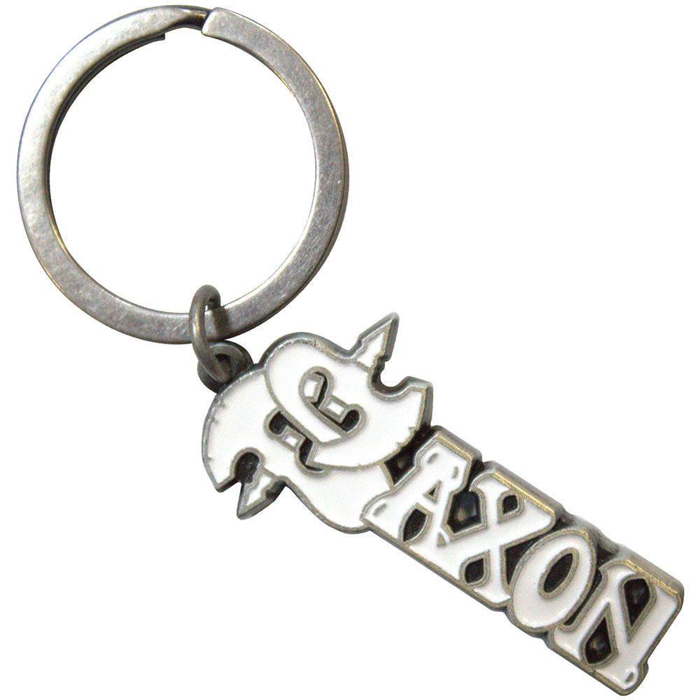 SAXON Keychain, White Logo