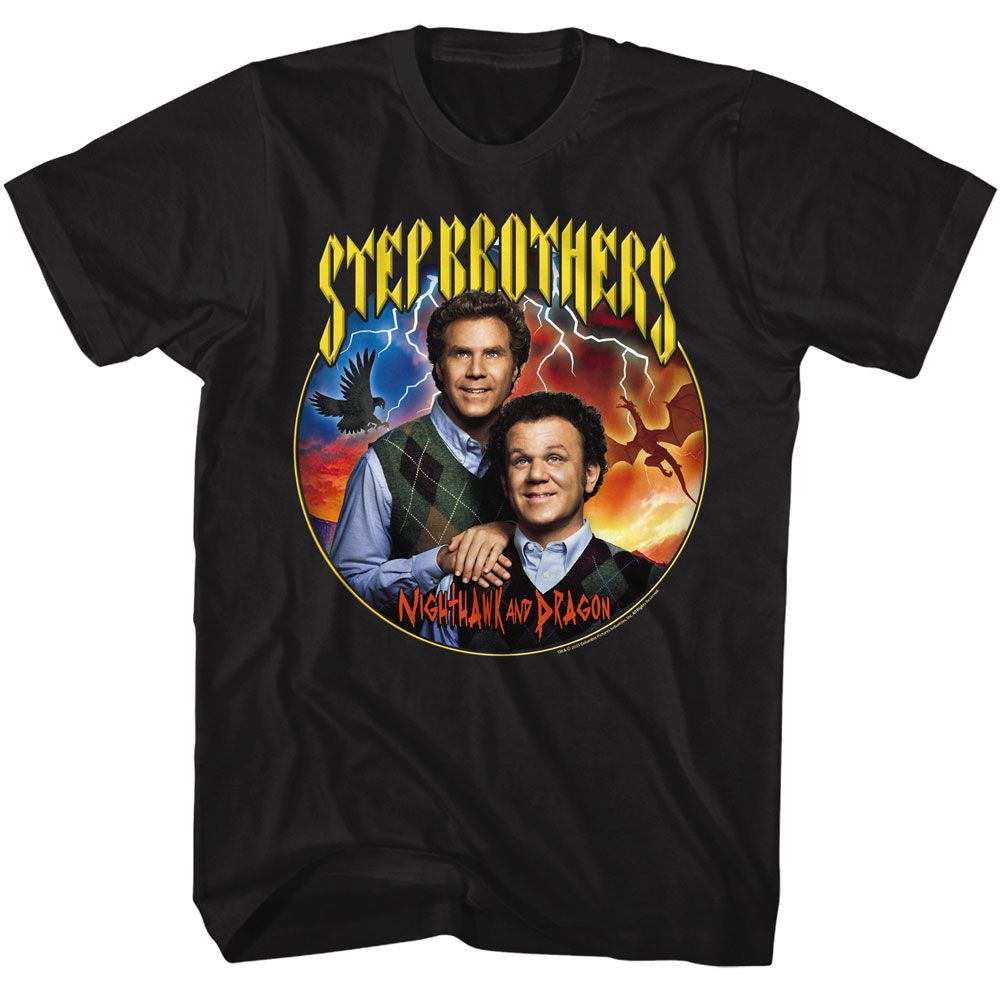 STEP BROTHERS Eye-Catching T-Shirt, Nighthawk and Dragon