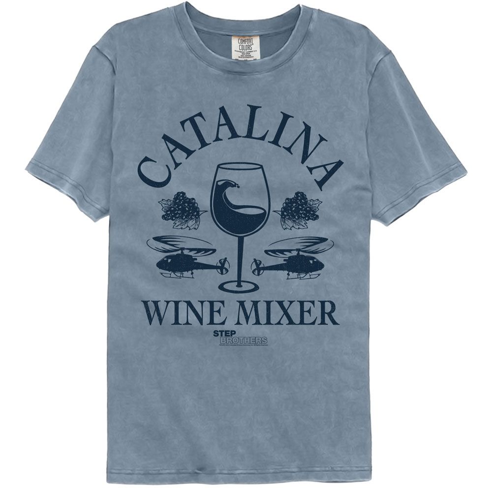 STEP BROTHERS Garment Dye T-Shirt, Wine Mixer