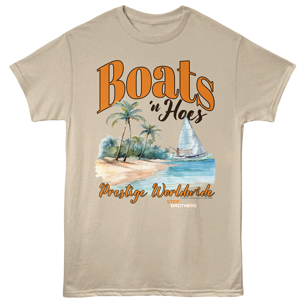 STEP BROTHERS Eye-Catching T-Shirt, BOATS HOES PRIVILEGE