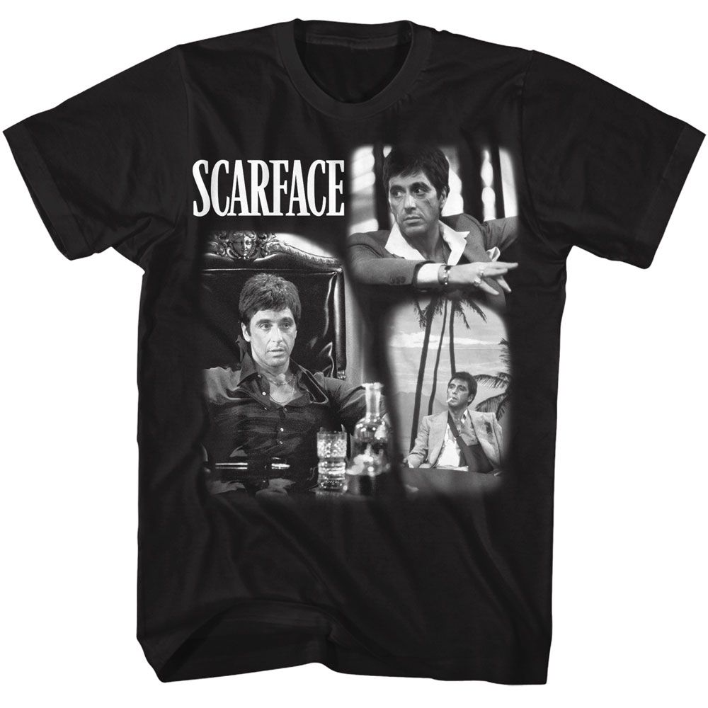 SCARFACE Eye-Catching T-Shirt, WORLD IS YOURS COLLAGE