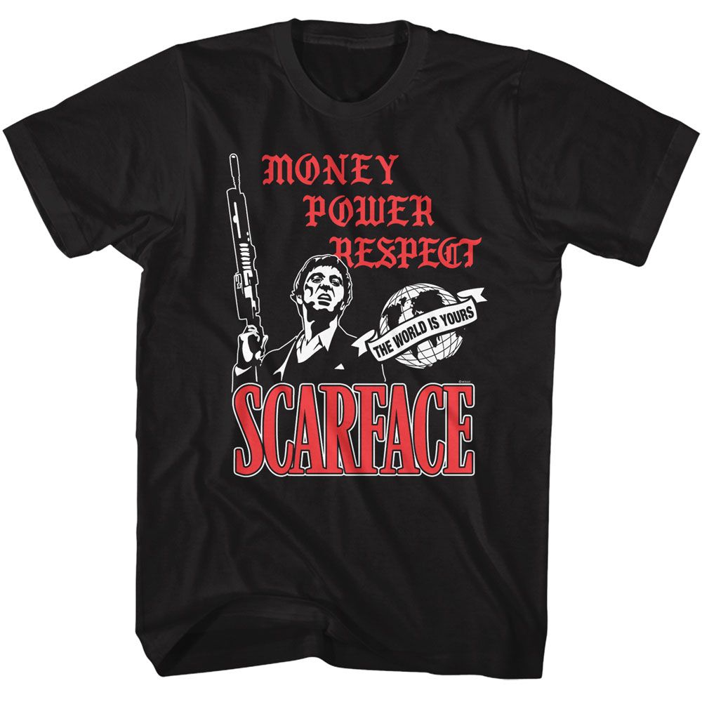 SCARFACE Eye-Catching T-Shirt, MONEY POWER RESPECT