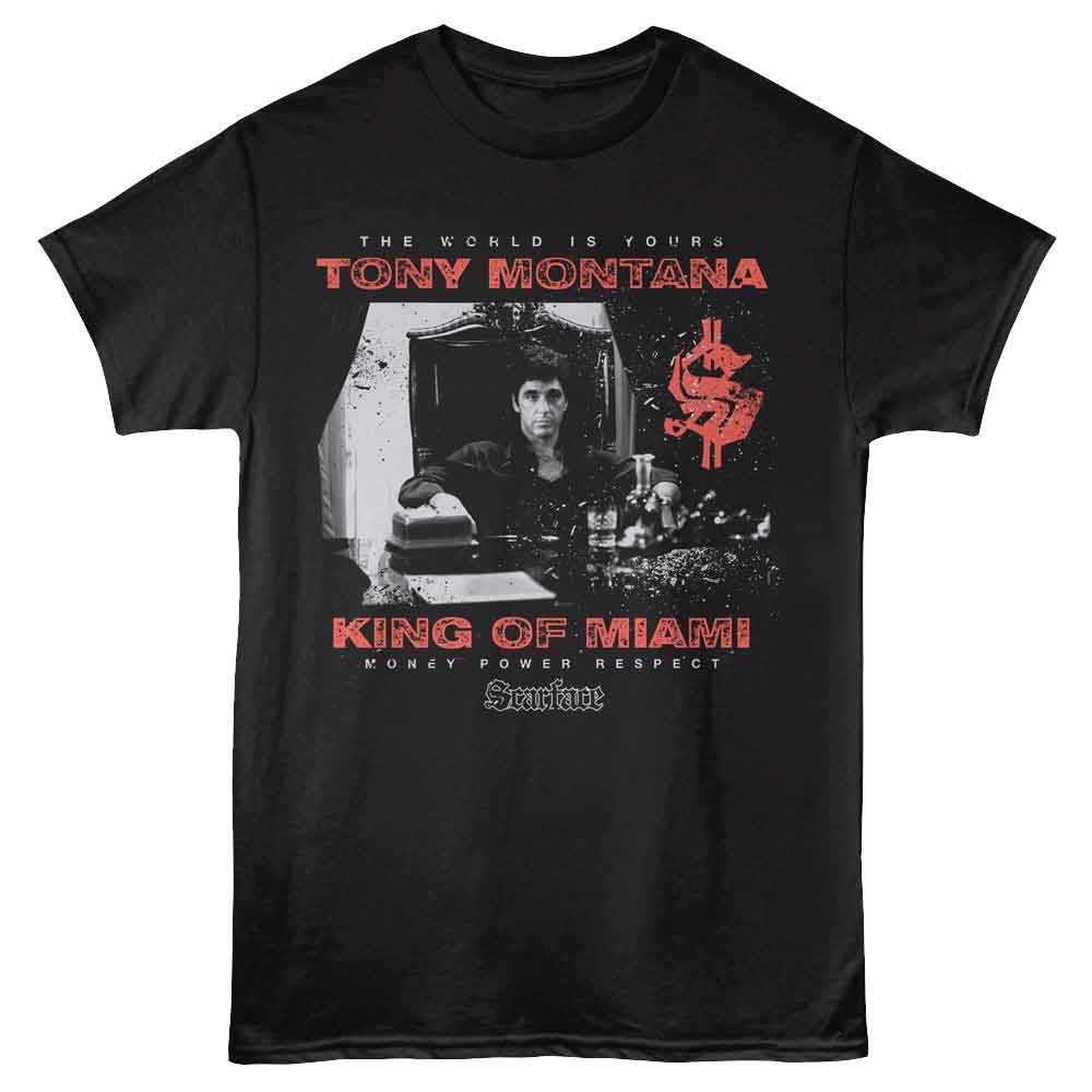 SCARFACE Eye-Catching T-Shirt, KING OF MIAMI