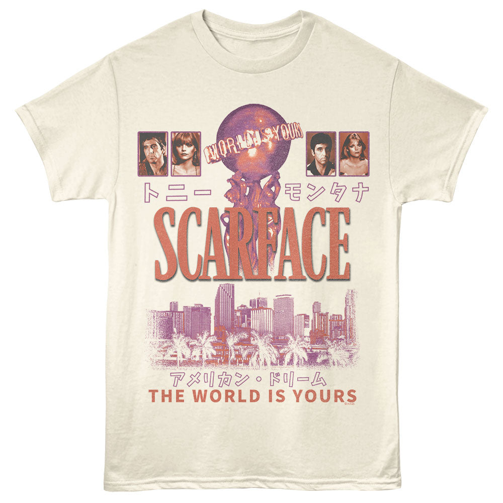 SCARFACE Eye-Catching T-Shirt, THE WORLD IS YOURS