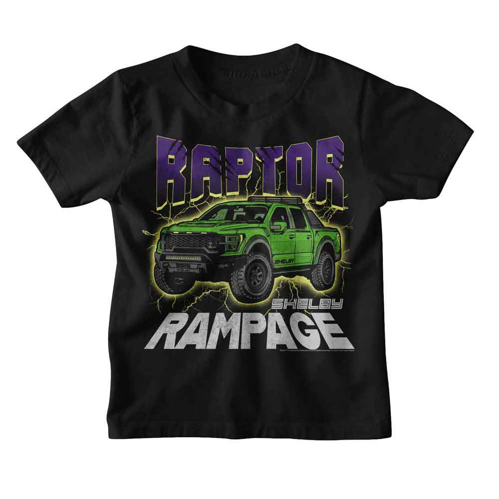 CARROLL SHELBY Kids T-Shirt, RAPTOR LIGHTNING