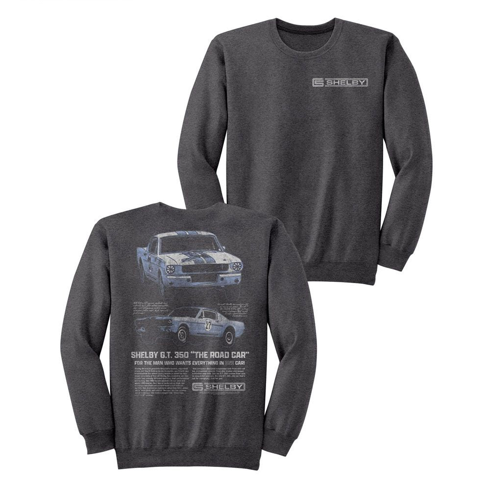 CARROLL SHELBY Eye-Catching Sweatshirt, GT 350 TWO ANGLES F B