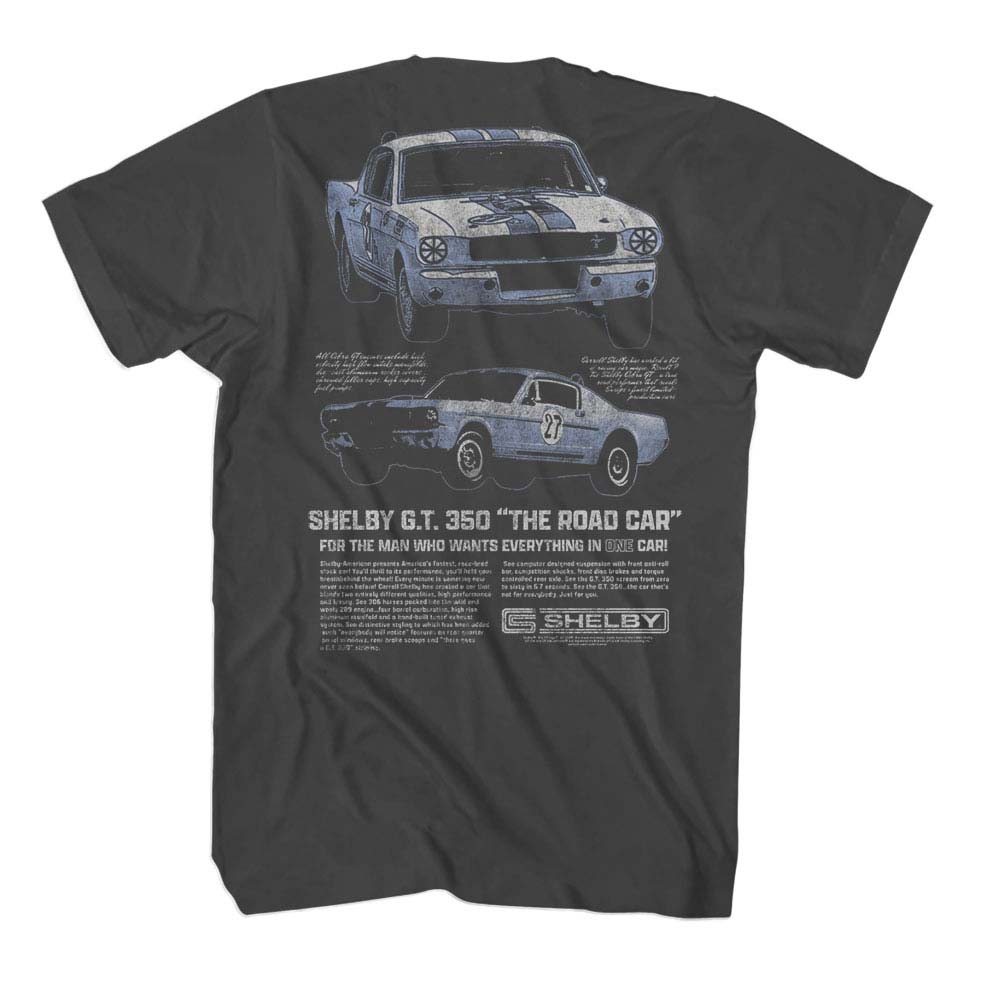 CARROLL SHELBY Eye-Catching T-Shirt, GT 350 TWO ANGLES F B