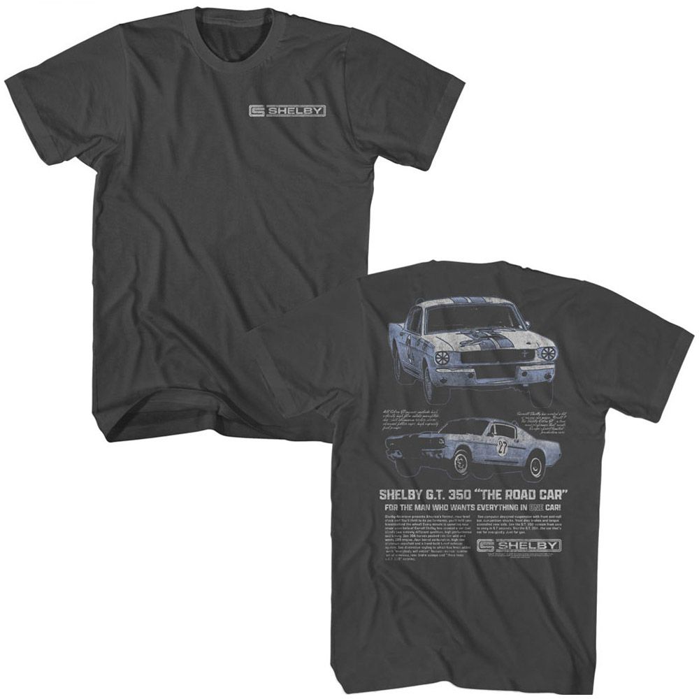 CARROLL SHELBY Eye-Catching T-Shirt, GT 350 TWO ANGLES F B