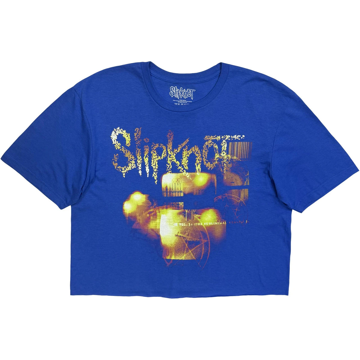 SLIPKNOT Attractive Crop Top, Flames Tribal S Logo