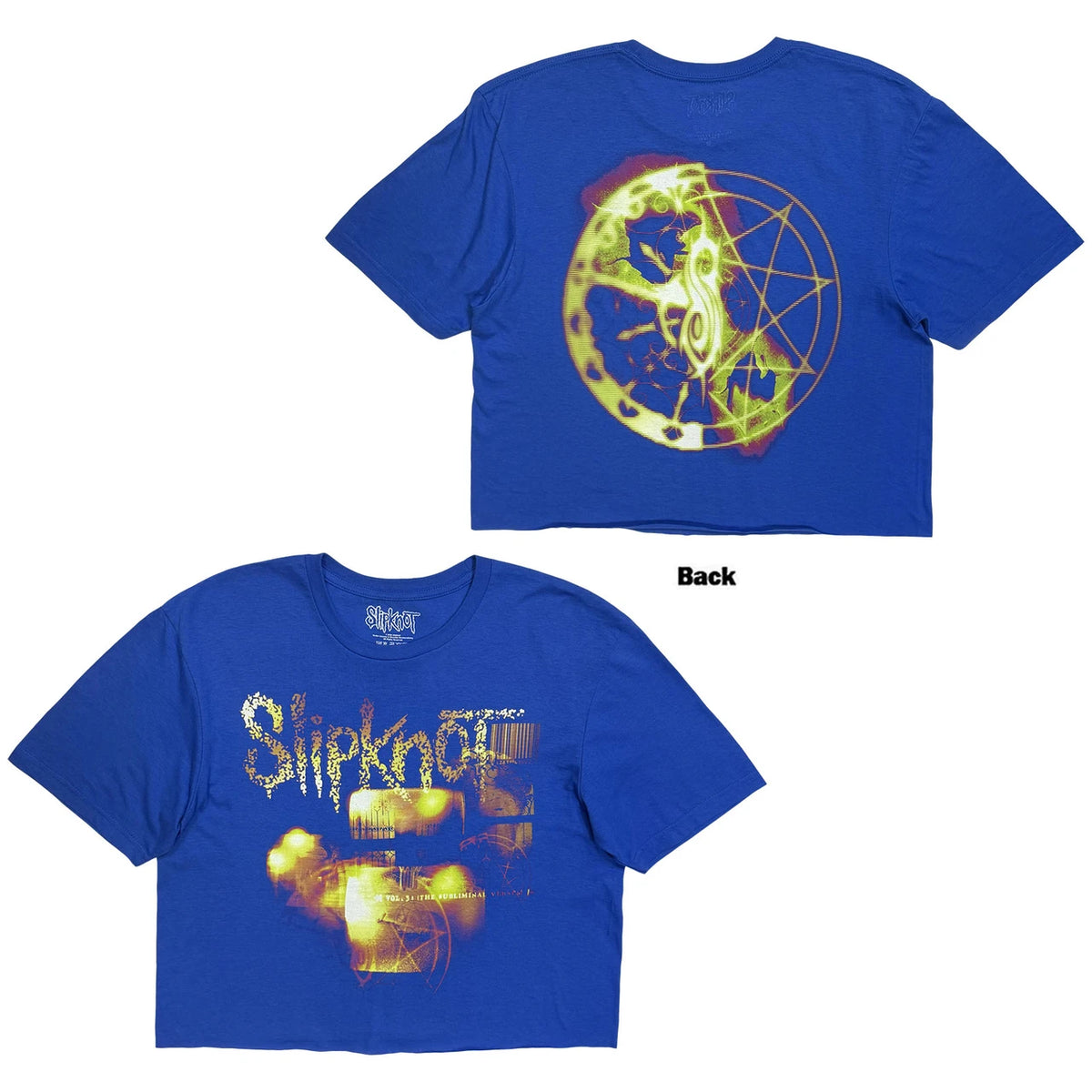 SLIPKNOT Attractive Crop Top, Flames Tribal S Logo