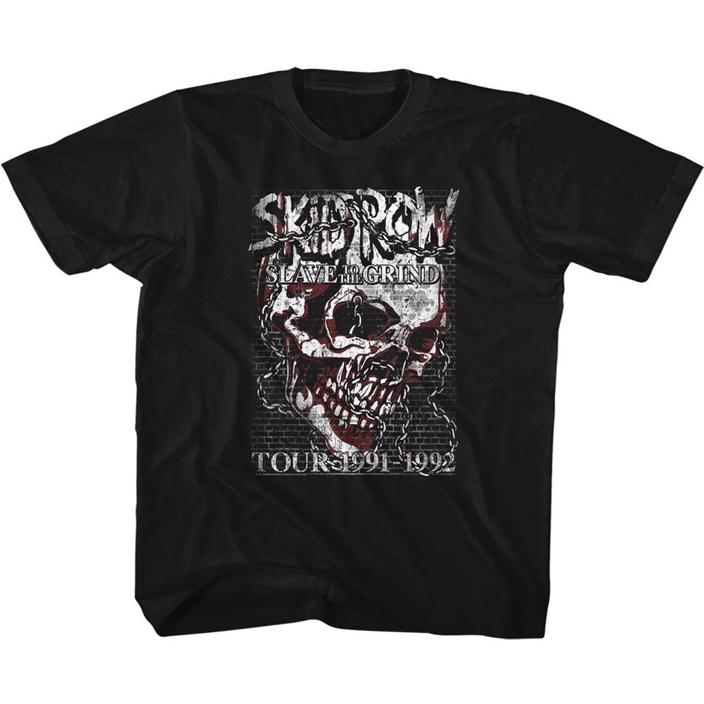 SKID ROW Eye-Catching T-Shirt, SKULL CHAIN