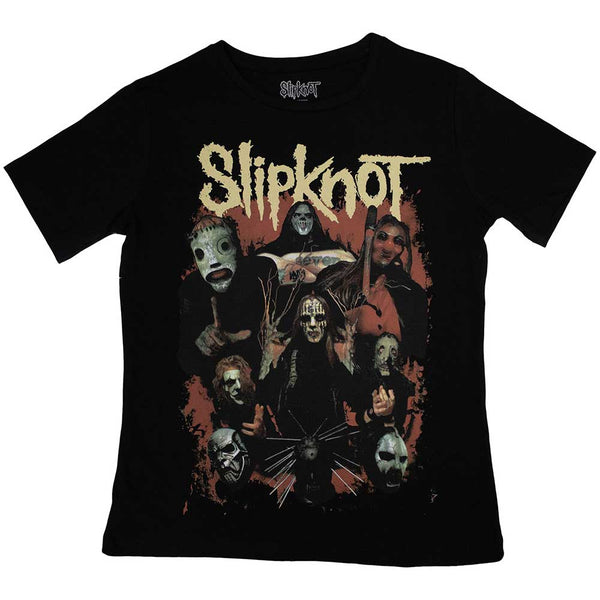SLIPKNOT Attractive Ladies T-Shirt, Come Play Dying Back Print