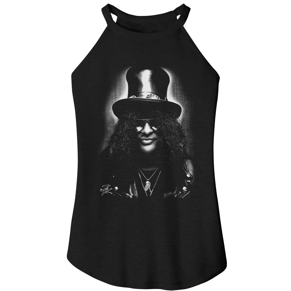 SLASH Eye-Catching Rocker Tank, BLACK AND WHITE