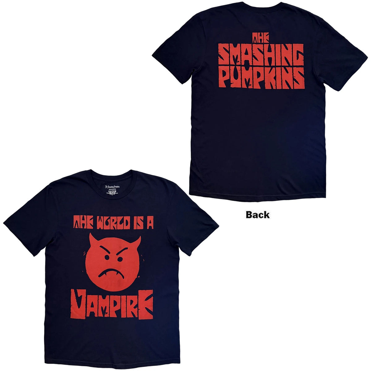 THE SMASHING PUMPKINS Attractive T-Shirt, Red Face Vampire