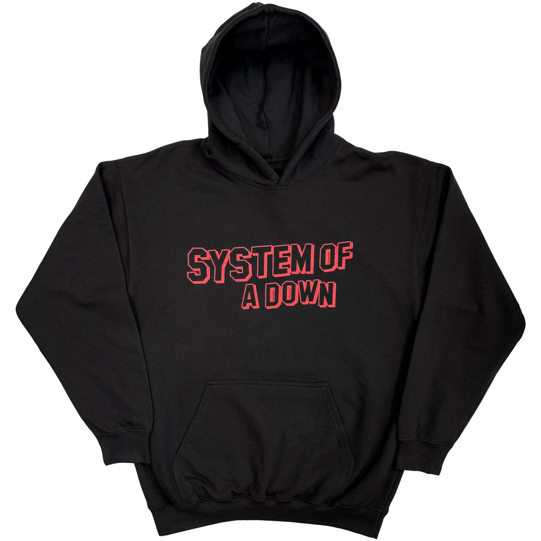 SYSTEM OF A DOWN Attractive Hoodie, Red Text Logo