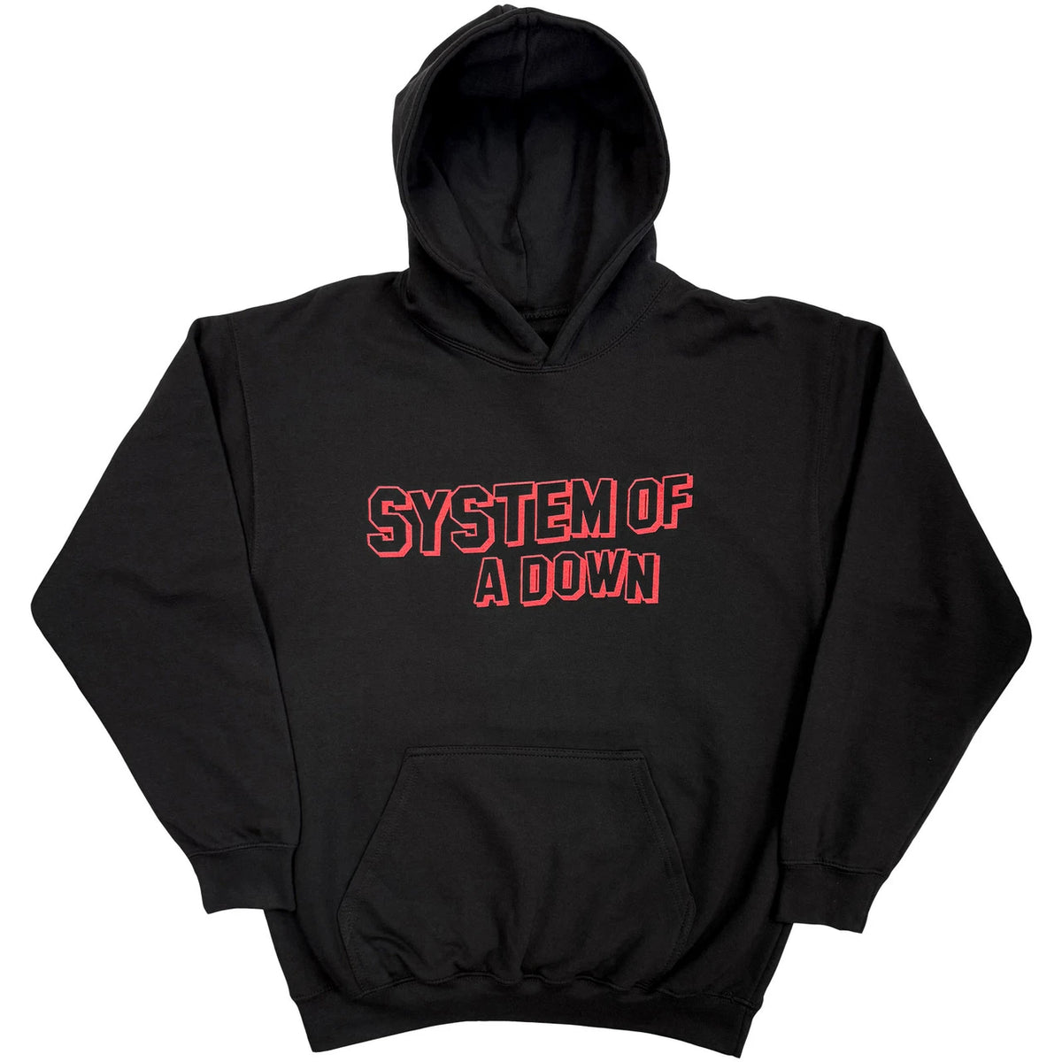 SYSTEM OF A DOWN Attractive Hoodie, Red Text Logo