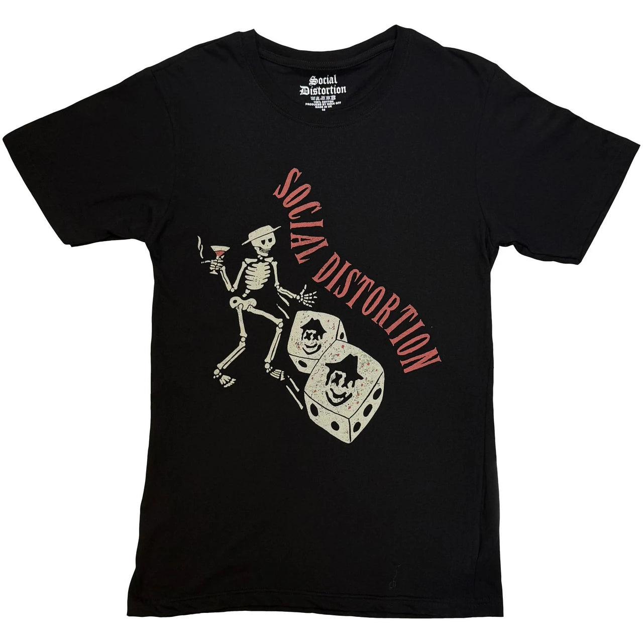 SOCIAL DISTORTION Attractive T-Shirt, Skully Dice Vintage