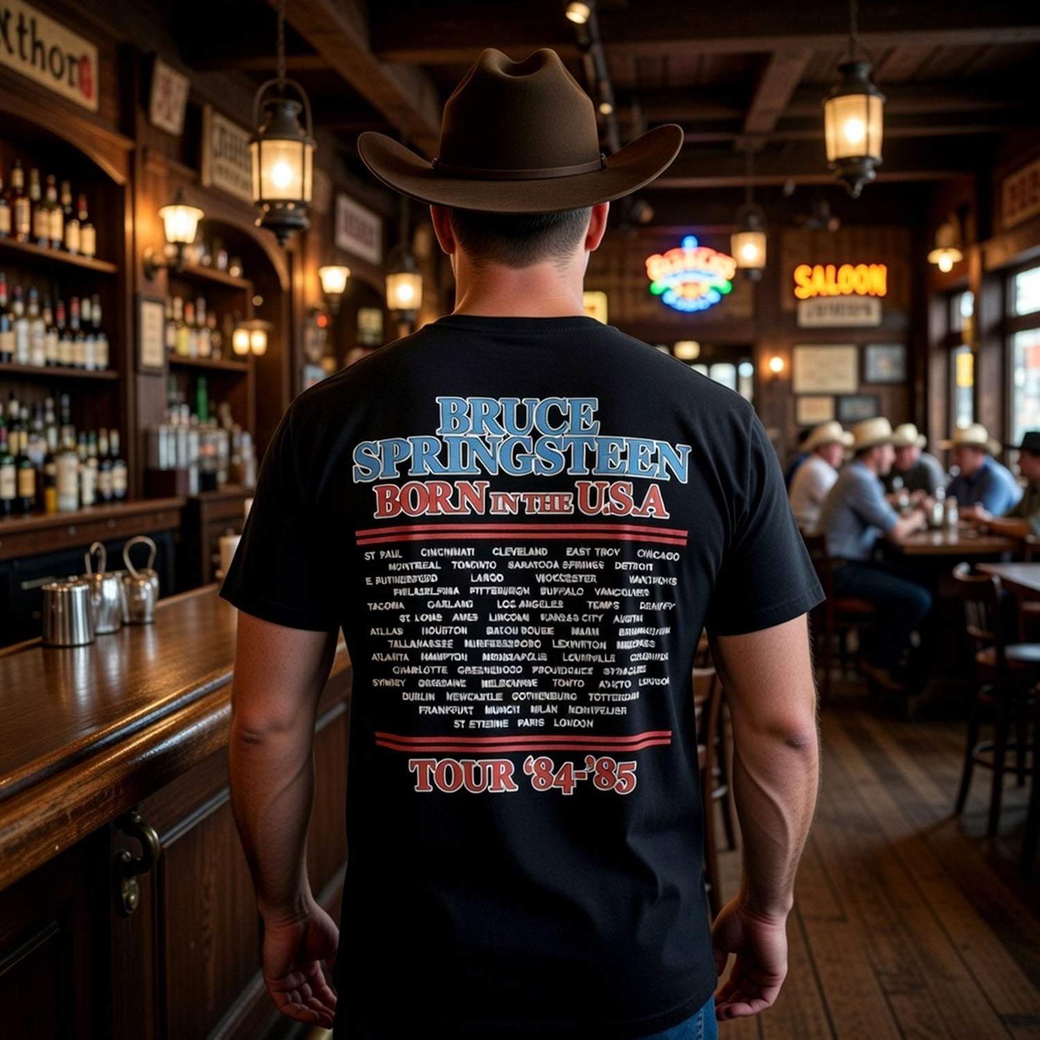 BRUCE SPRINGSTEEN Carbon T-Shirt, E Street Tour &