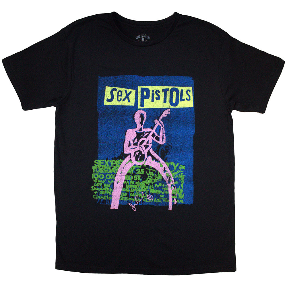 THE SEX PISTOLS Attractive T-Shirt, Guitar Cartoon