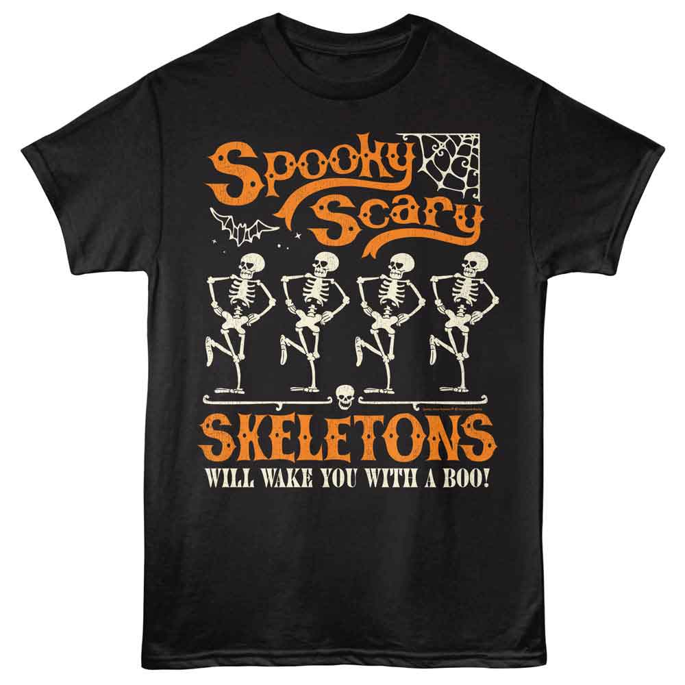 SPOOKY SCARY SKELETONS Eye-Catching T-Shirt, FUNKY DECORATIVE