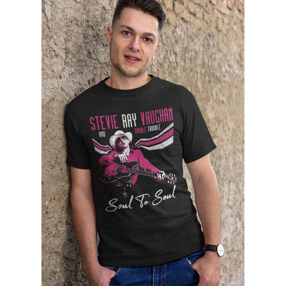 STEVIE RAY VAUGHAN Eye-Catching T-Shirt, Soul to Soul