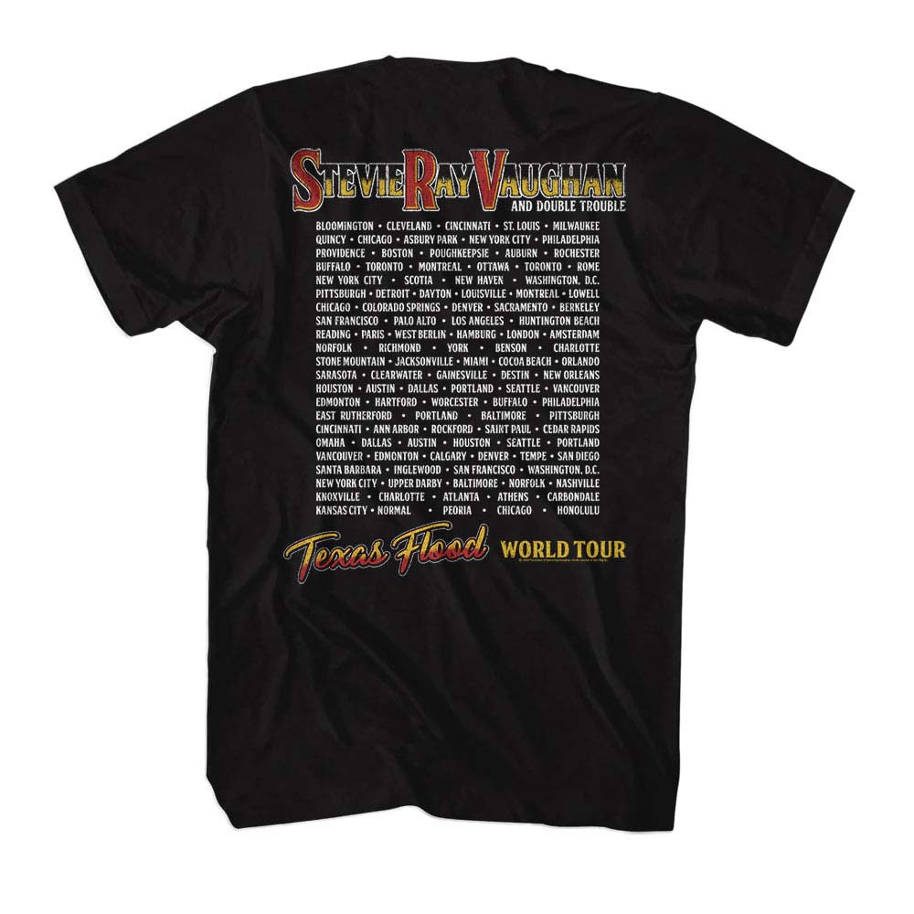 STEVIE RAY VAUGHAN Eye-Catching T-Shirt, Texas Flood Tour