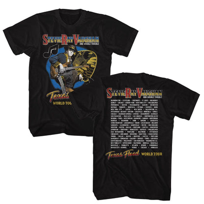 STEVIE RAY VAUGHAN Eye-Catching T-Shirt, Texas Flood Tour