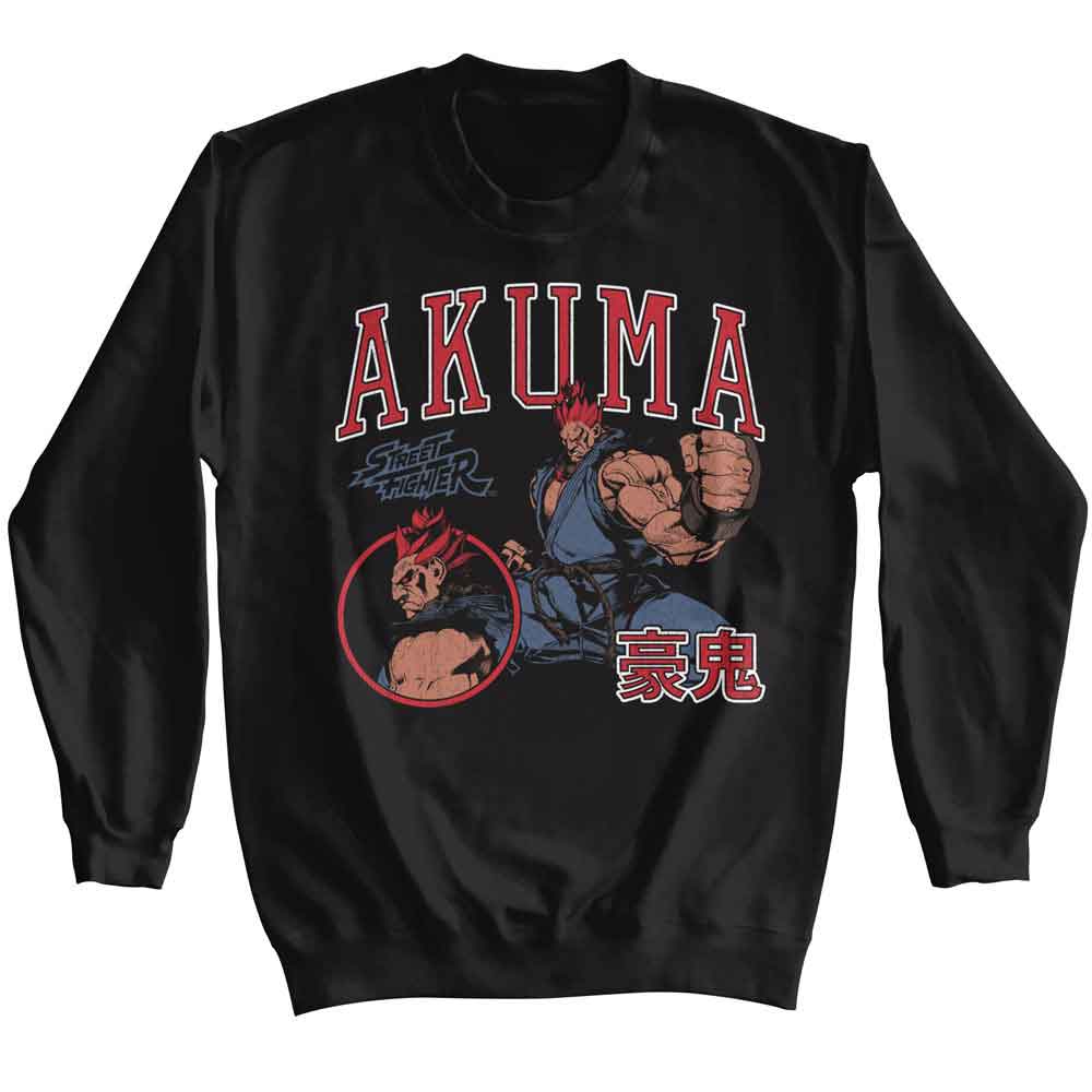 STREET FIGHTER Eye-Catching Sweatshirt, AKUMA