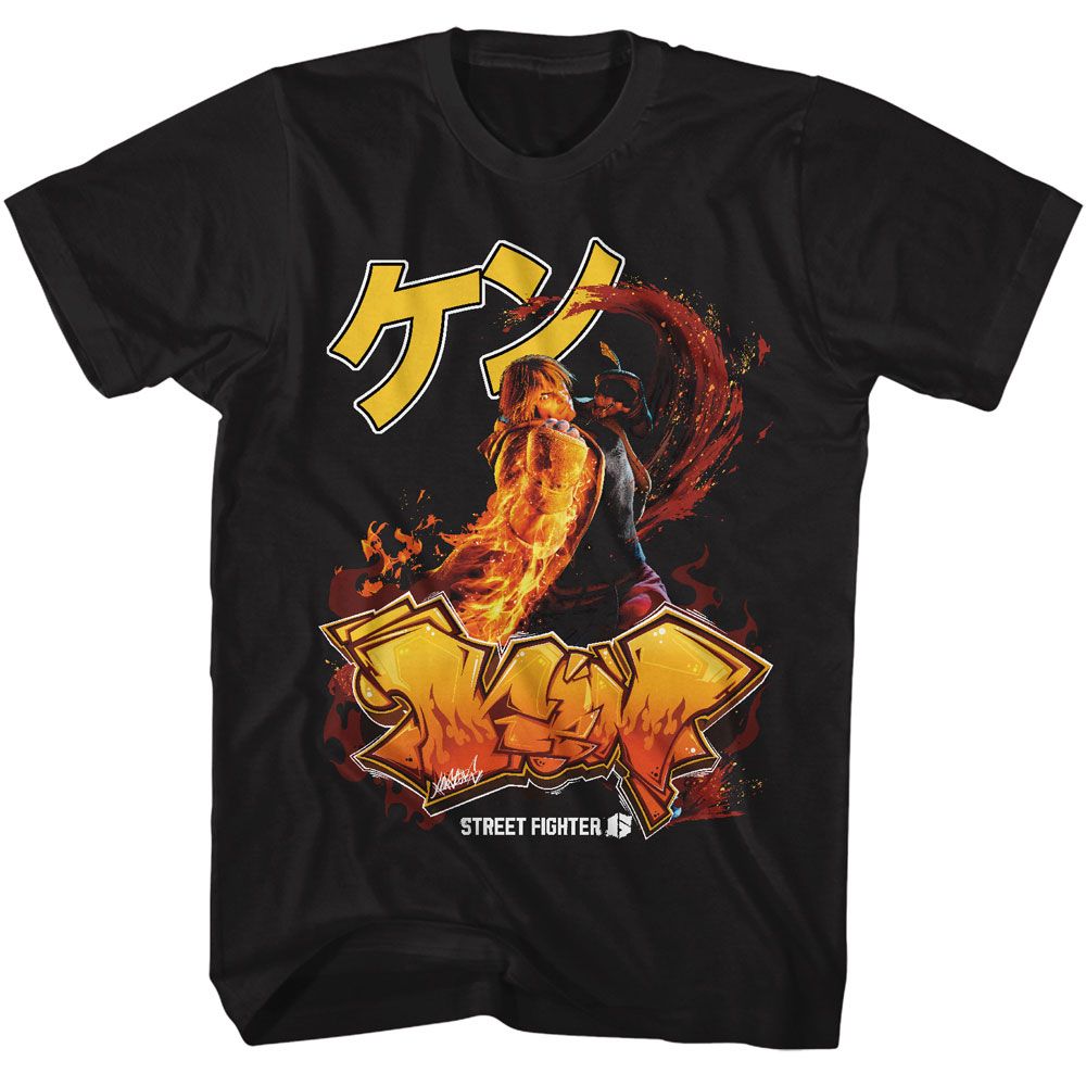 STREET FIGHTER Brave T-Shirt, Ken Graffiti