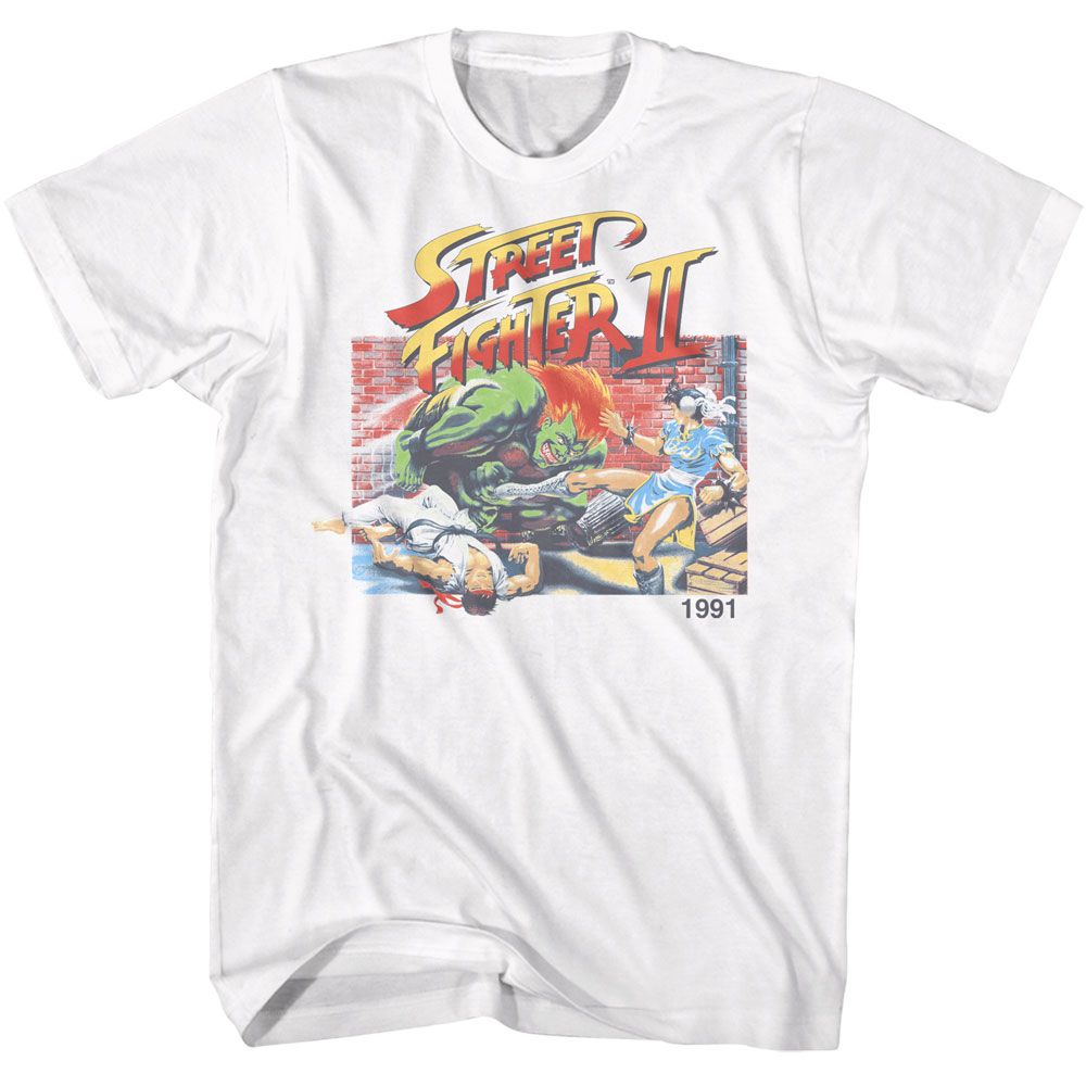 STREET FIGHTER Eye-Catching T-Shirt, FADED SF2