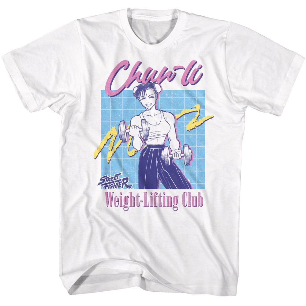 STREET FIGHTER Eye-Catching T-Shirt, WEIGHT LIFT CHUN LI