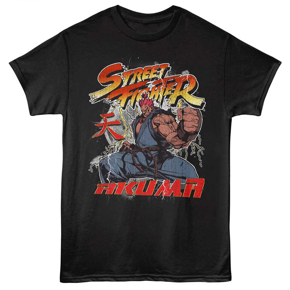 STREET FIGHTER Eye-Catching T-Shirt, ELEMENTAL AKUMA