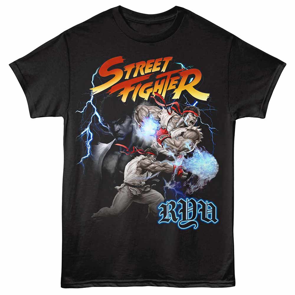 STREET FIGHTER Eye-Catching T-Shirt, RYU MONTAGE