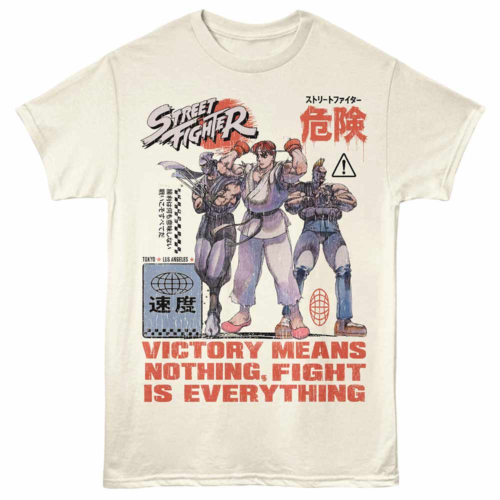 STREET FIGHTER Eye-Catching T-Shirt, VICTORY MEANS NOTHING