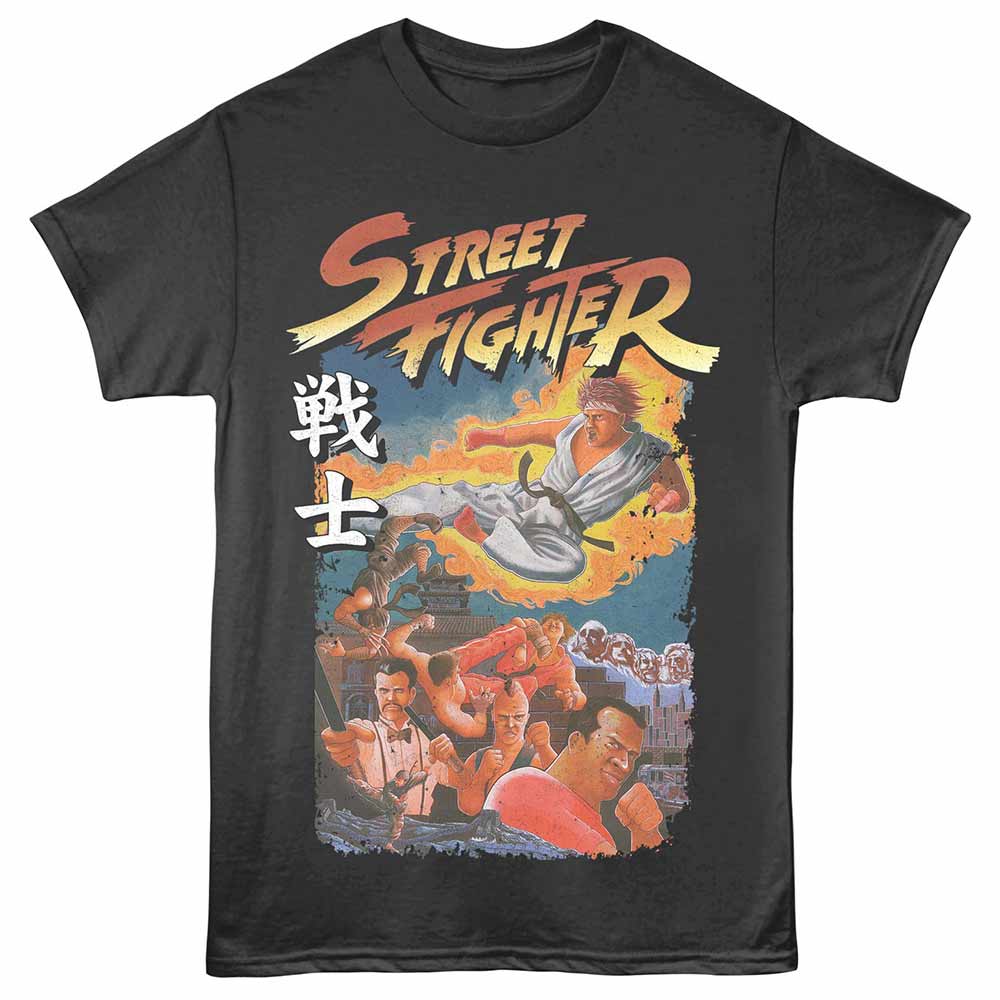 STREET FIGHTER Eye-Catching T-Shirt, VINTAGE COLLAGE