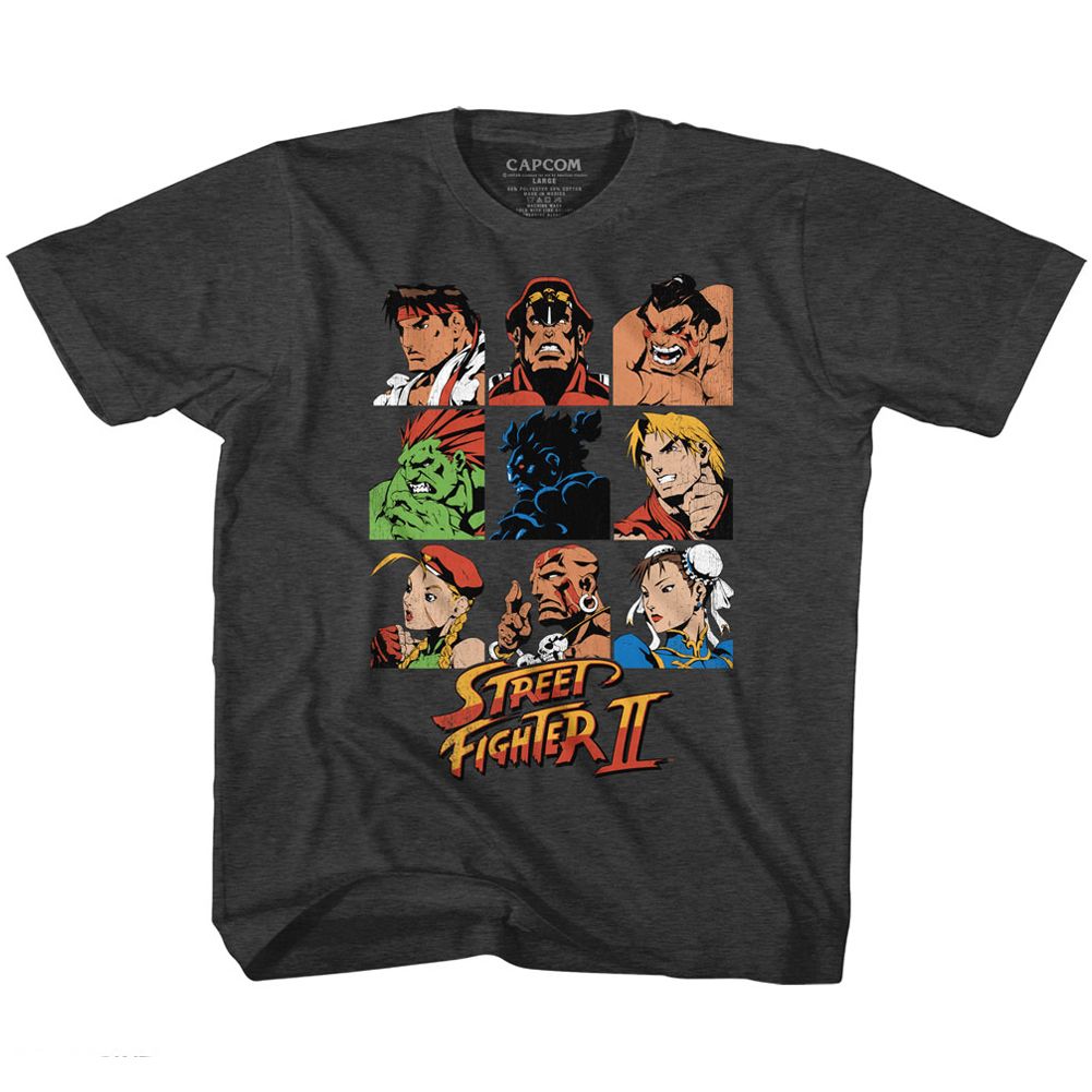 STREET FIGHTER Eye-Catching T-Shirt, SF2SHDRCAST