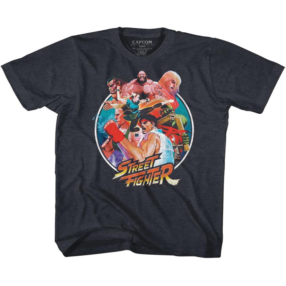 STREET FIGHTER Eye-Catching T-Shirt, GROUP CIRCLE