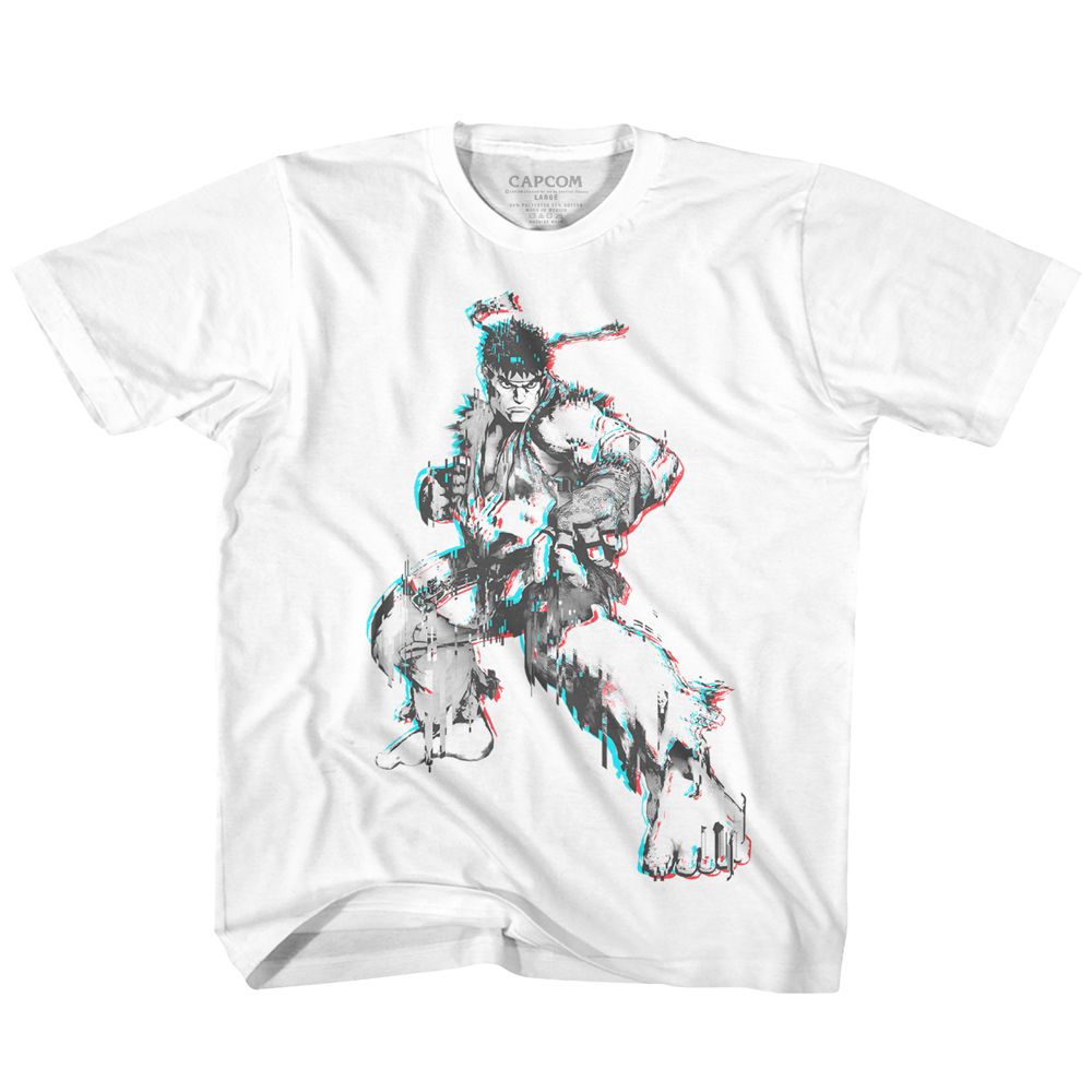 STREET FIGHTER Eye-Catching T-Shirt, GLITCH FIGHTER