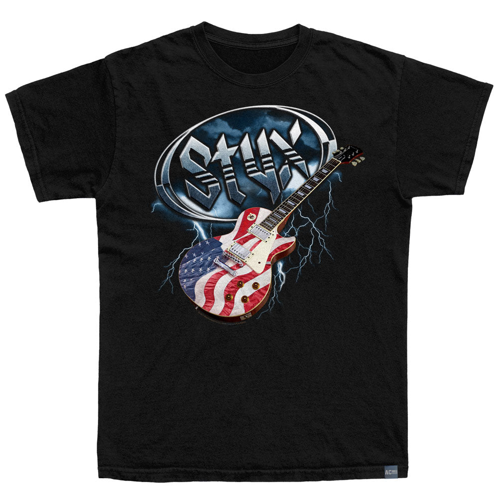 STYX Made in USA T-Shirt, FLAG GUITAR