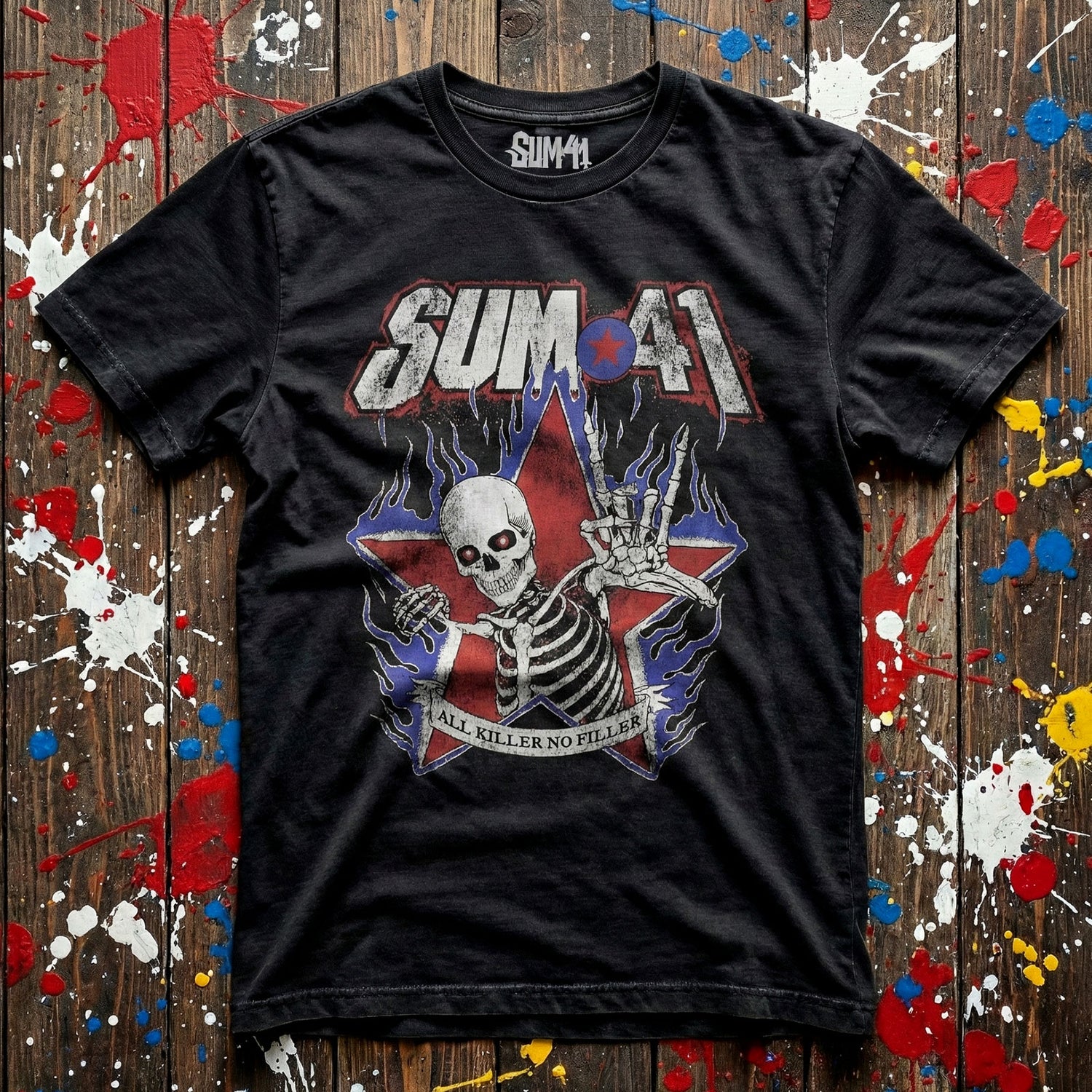 SUM 41 Carbon T-Shirt, All Killer No Filler Skeleton